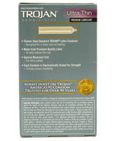 Trojan Ultra Thin Condoms Box Back