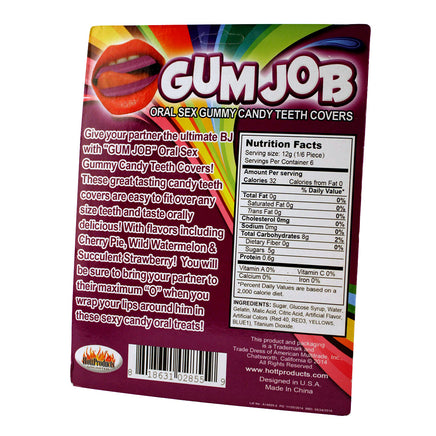 Gum Job Teeth Covers Nutrition Facts