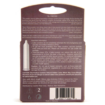 Iron Grip Tighter Condoms Usage Instructions