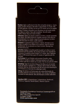 Atomic Clitoral Gel Box Back