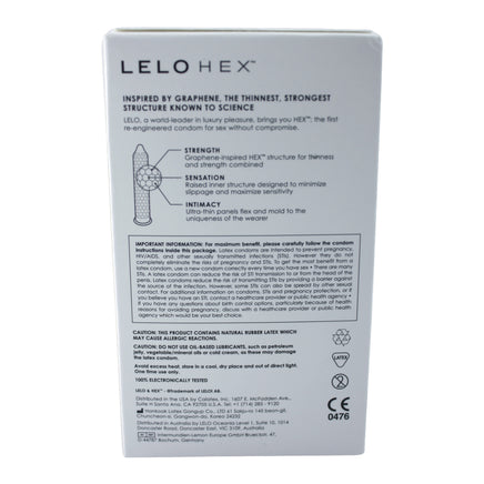 Lelo Hex Condoms Usage Directions