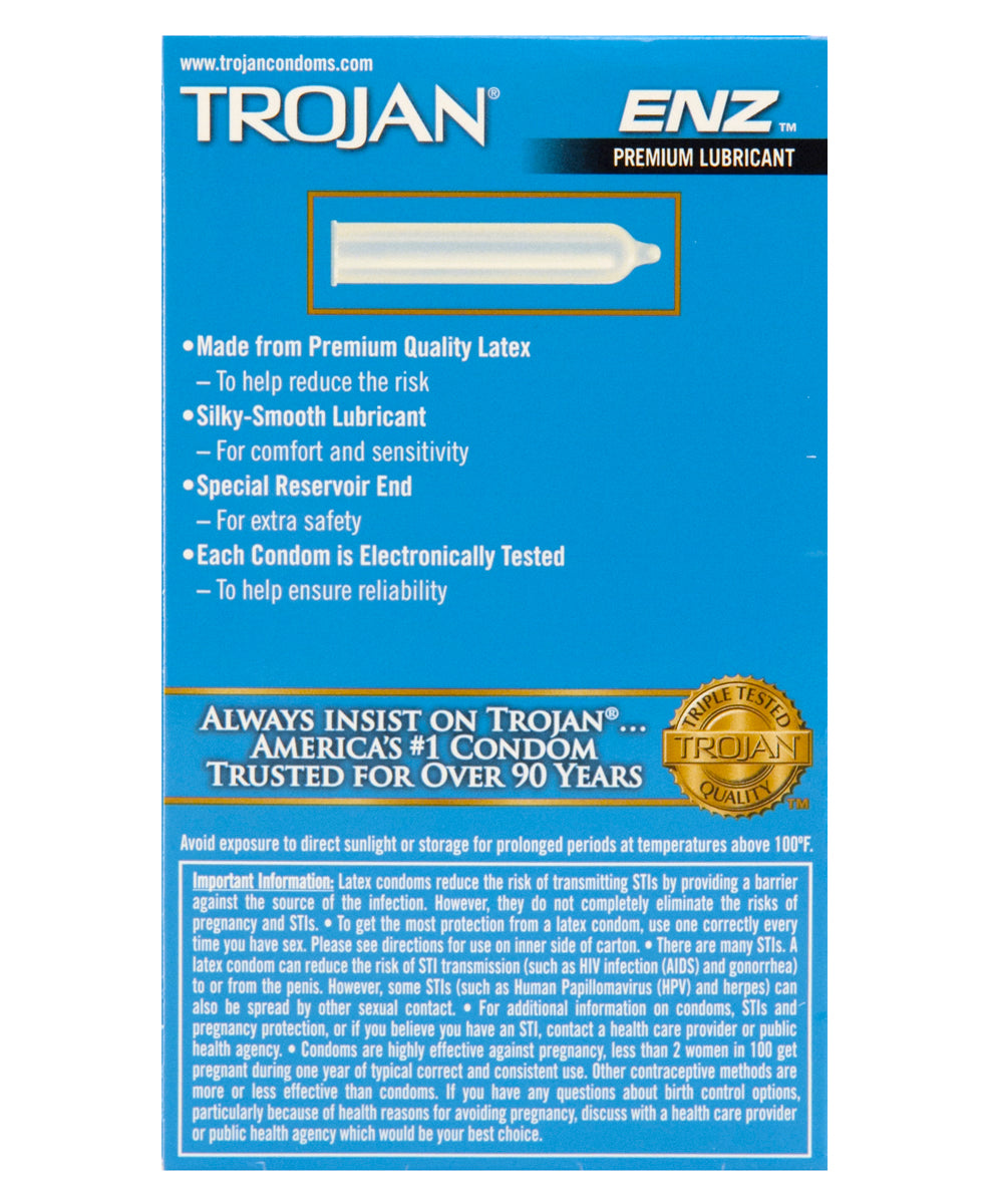 Trojan Enz Lubricated Condoms Trojan Enz Lubricated Condoms