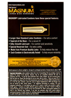 Magnum Condoms Box Back