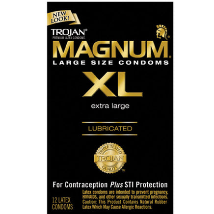 Trojan Magnum XL - Extra Large Condoms - 12 pack