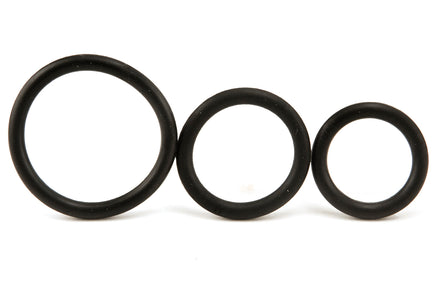 Rubber Penis Rings in Three Sizes
