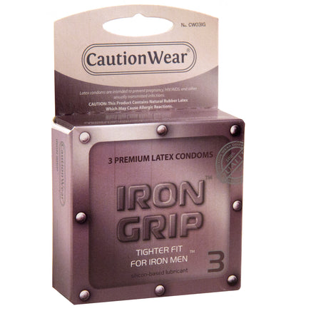 Iron Grip Tight Fit Condoms Three per Pack
