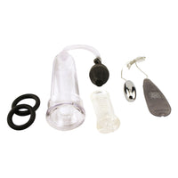 Men's Kit with Penis Pump, Stroker, Erection Rings, and Bullet Vibe