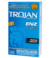 Trojan Enz Lubricated Condoms - 12 pack - The Gold Standard of Condoms