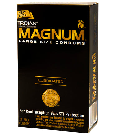 Trojan Magnum XL Extra Large Condoms 12 Pk New In Box